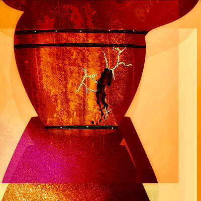 Abstract Digital Art - Kintsugi by Canessa Thomas