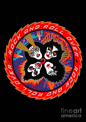 Rock And Roll Digital Art - KISS Band Classic Rock Icon Design by Kirania Finest