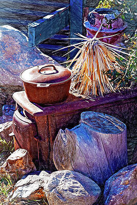 Wall Art featuring the photograph Kitchen Tools, Yard Decor - Chloride, Arizona by Tatiana Travelways