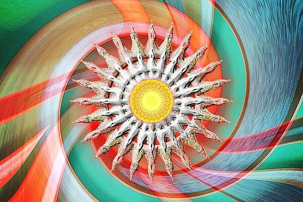 Vibrant Digital Art - Kiwi by David Manlove