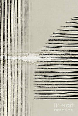 Stripes and Half-Circle Composition Wall Art