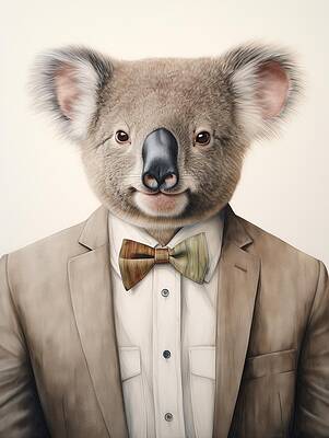 Portrait Painting - Koala Portrait by Land of Dreams