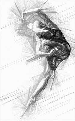 Drawing - La Pirouette by Rafael Salazar