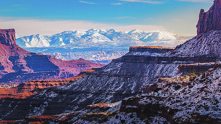 Canyonlands National Park Wall Art featuring the photograph La Sal Magic by Jon Snyder