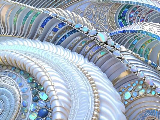 Organic Wall Art featuring the digital art Lab Grown Mosaic by Eris And AI