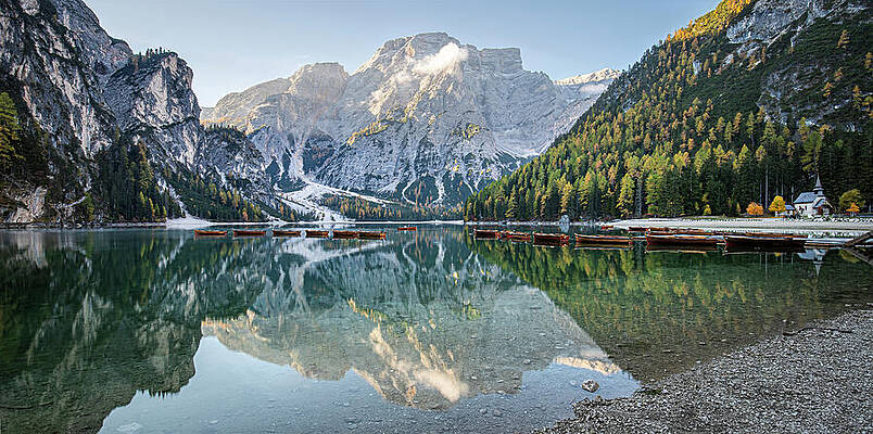 Lago di Braies in Dolomites Italy by Elvira Peretsman