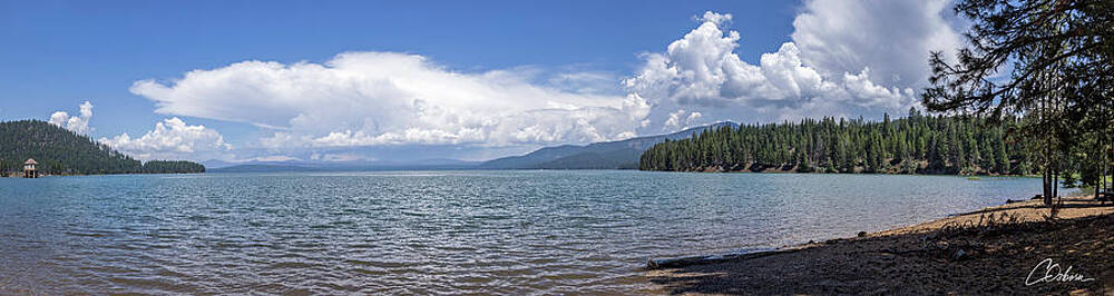 Sky Wall Art featuring the photograph Lake Almanor South End Panoramic by Charlie Osborn