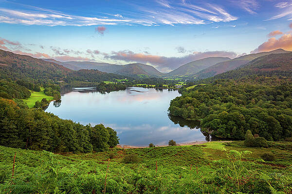 Beautiful Photograph - Lake Grasmere At Dawn In Lake District by Steven Heap