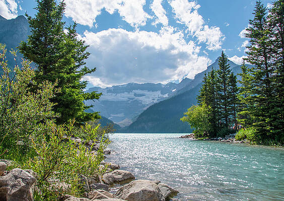 Summer Wall Art featuring the photograph Lake Louise In Banff National Park, Alberta 2 by John Twynam