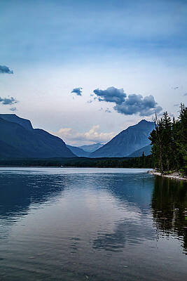 Serene Mountain Lake at Sunset Wall Art