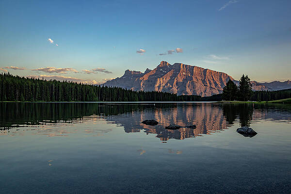 Reflection Photograph - Lake Minnawanka by Cindy Robinson