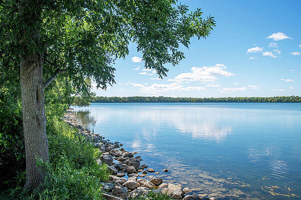 Outdoors Photograph - Lake On A Mountain In Prince Edward County, Ontario 1 by John Twynam