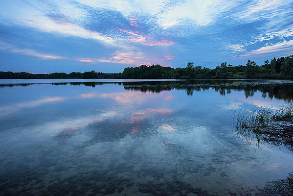 Sunset Wall Art featuring the photograph Lake Ovid Sunset by Michael Collins