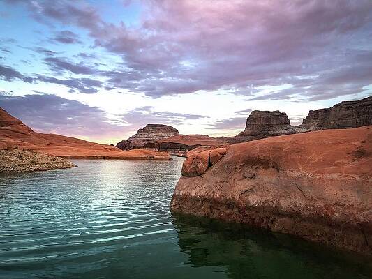 Wall Art featuring the photograph Lake Powell Sunset by Rebecca Herranen