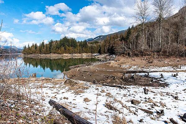 2023 Photograph - Lake Shannon Snow And Low Water by Tom Cochran