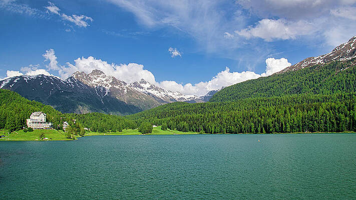 Switzerland Wall Art featuring the photograph Lake St Moritz View by Matthew DeGrushe