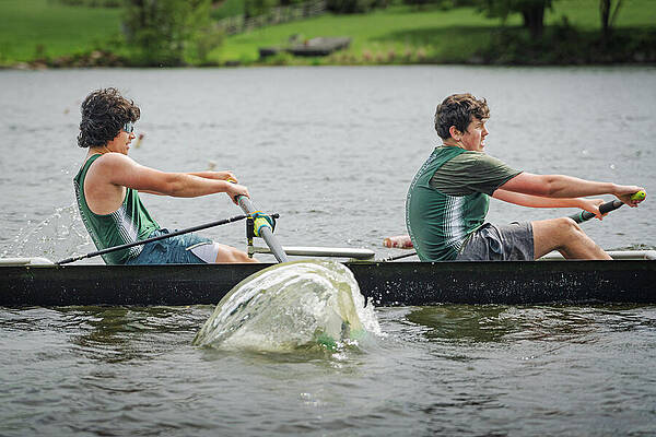 Athlete Wall Art featuring the photograph Lake Waramaug Rowing 03 by Dave King