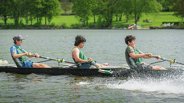 Athlete Wall Art featuring the photograph Lake Waramaug Rowing 04 by Dave King