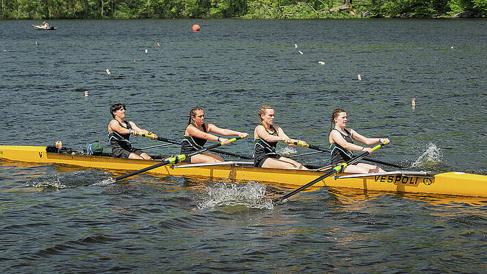 Athlete Wall Art featuring the photograph Lake Waramaug Rowing 07 by Dave King