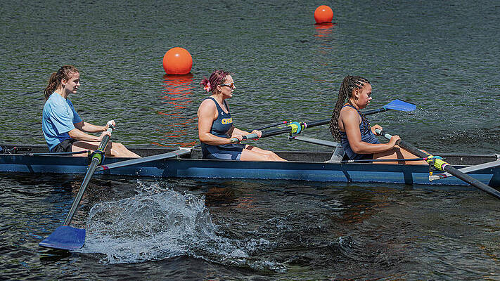 Athlete Wall Art featuring the photograph Lake Waramaug Rowing 11 by Dave King