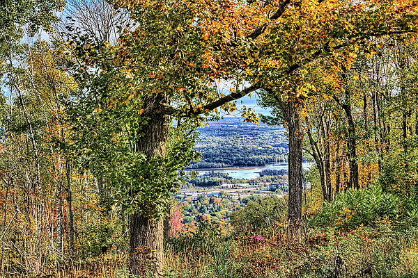 Wall Art featuring the photograph Lake Wausau Through Autumn Maples by Dale Kauzlaric