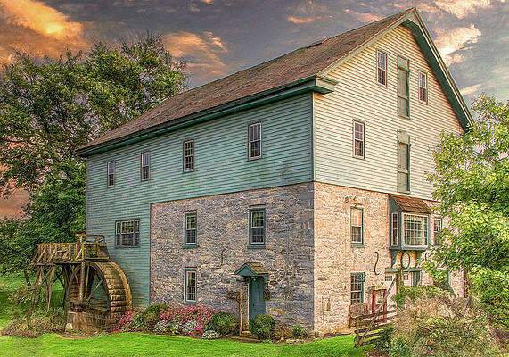 Wall Art featuring the photograph Lancaster County Gristmill by Marcy Wielfaert