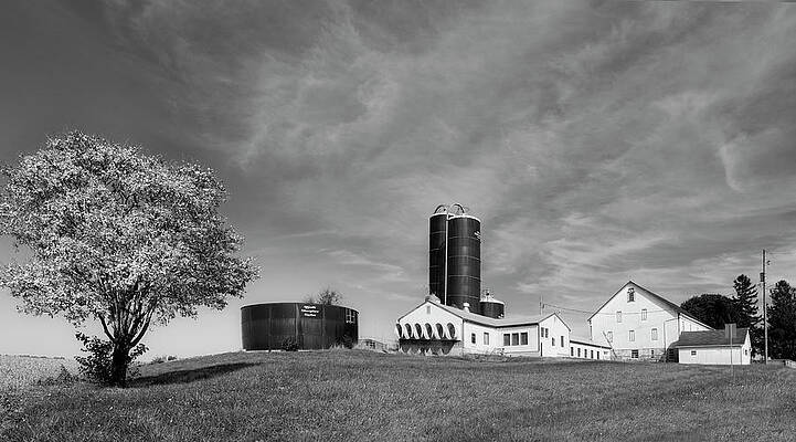 Country Photograph - Lancaster Pennsylvania Farm BW by Susan Candelario