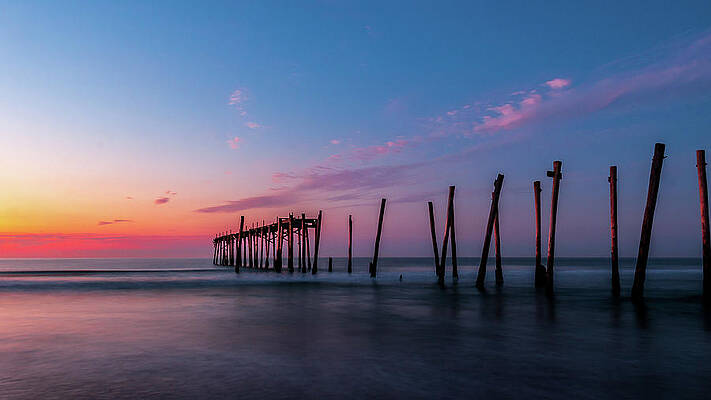 Sky Wall Art featuring the photograph Landscape Ocean Sunrise by Louis Dallara