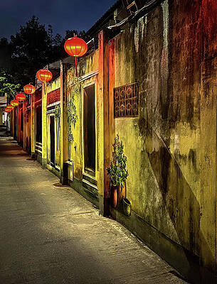 Wall Art featuring the photograph Lantern-lit Hoi An Street by Rebecca Herranen