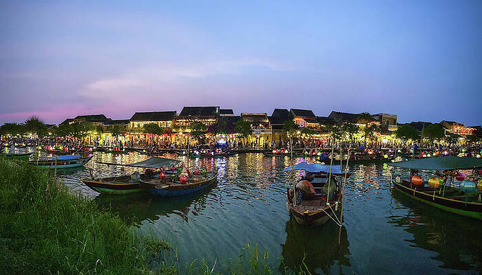 Wall Art featuring the photograph Lantern-Lit Nights In Hoi An Vietnam by Rebecca Herranen