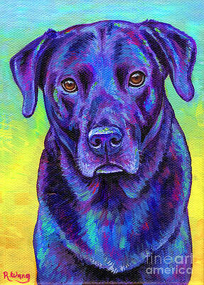 Painting - Larry The Labrador by Rebecca Wang