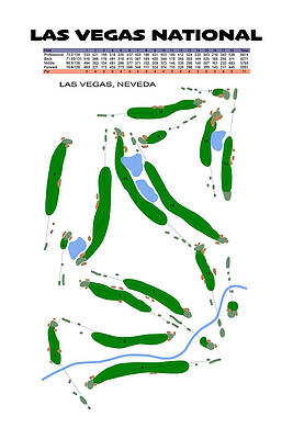 Nevada Wall Art featuring the digital art Las Vegas National by Flop Shot Studio