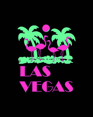 Cool Wall Art featuring the digital art Las Vegas Retro by Flippin Sweet Gear