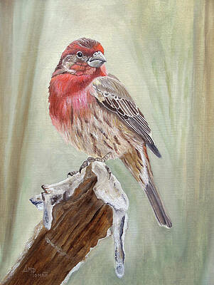 Nature Painting - Last Icicle by Angeles M Pomata