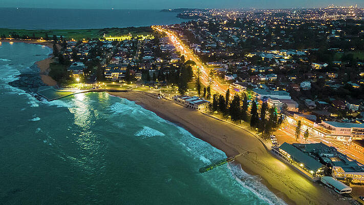 Natural Wall Art featuring the photograph Last Light At Collaroy No 3 by Andre Petrov