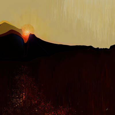 Mysterious Digital Art - Last Light by Gina Harrison
