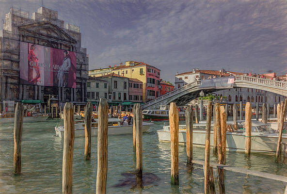 Sunset Photograph - Late Afternoon Along The Grand Canal In Venice by Marcy Wielfaert