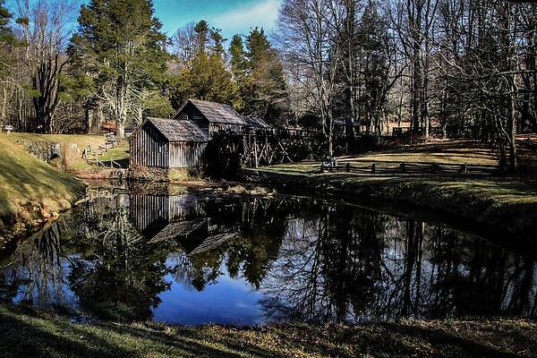 Natural Photograph - Late Winter At Mabry Mill by Deb Beausoleil