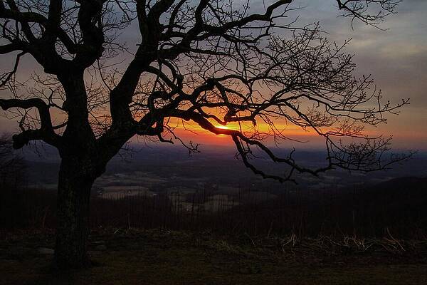 Wall Art featuring the photograph Late Winter Sunrise At Saddle Overlook by Deb Beausoleil
