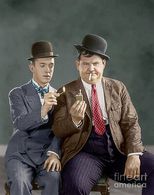 Laurel and Hardy  by Franchi Torres