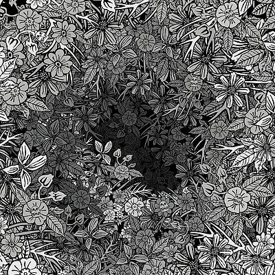 Fabric Wall Art featuring the drawing Le Floribond by BFA Prints