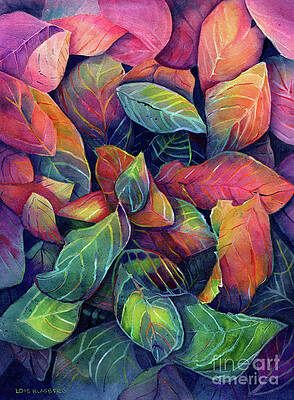 Wall Art featuring the painting Leaf Summer Behind by Lois Blasberg