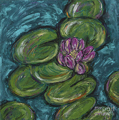 Flower Wall Art featuring the painting Leap by Tammy Terres - Dezigner Reflexions