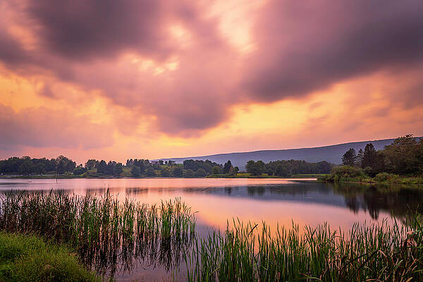 Nature Wall Art featuring the photograph Beautiful September Leaser Lake Sunset by Jason Fink