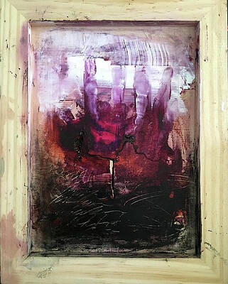 Abstract Wall Art featuring the painting Lechery By The Maiden's Door by Rodney Frederickson