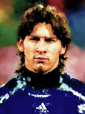 Sports Wall Art featuring the digital art Leo Messi by Gradify Creations