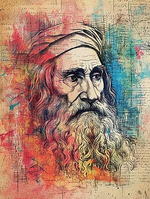 Portrait Painting - Leonardo Da Vinci by Land of Dreams