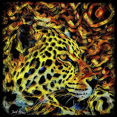 Wall Art featuring the digital art Leopard Abstract by David McKinney