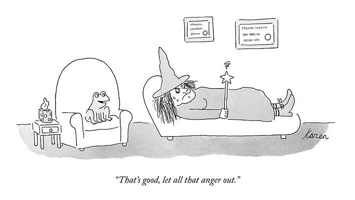 Witch Therapy Session with Frog Drawing