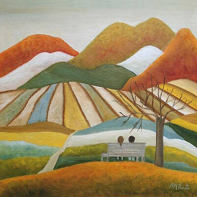 Landscape Painting - Let Us Just Stay Together by Angeles M Pomata